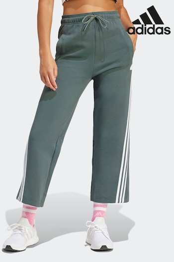 adidas Green Linea Sportswear Future Icons 3-Stripes Open Hem Joggers (164536) | £55