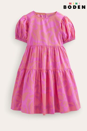 Boden Pink Volume Woven Dress (164571) | £27 - £31