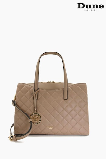 Dune London Natural Dignify Large Quilted Tote Bag (164816) | £90