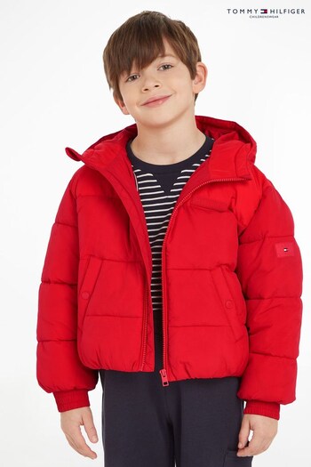 Tommy Hilfiger Kids Red New York Puffer Jacket (164881) | £130 - £150