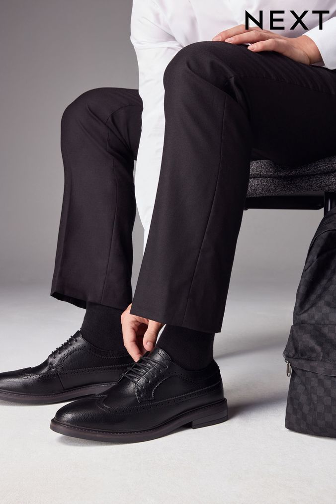 Next mens deals black brogues