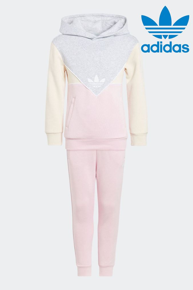 Adidas originals logo overhead hooded tracksuit infant deals