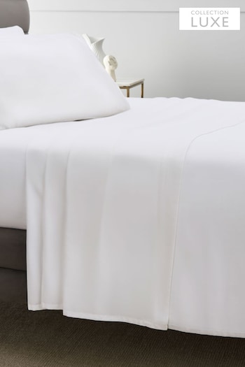 White 300 Thread Count Collection Luxe Flat Sheet (165961) | £22 - £35