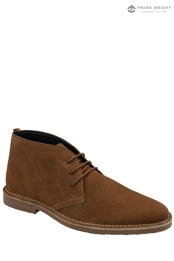 Frank Wright Brown Mens Suede Lace-Up Desert Boots (166043) | £60