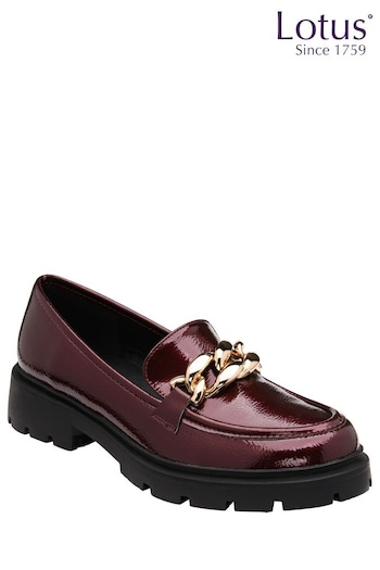 Lotus Red Patent Loafers (166349) | £60