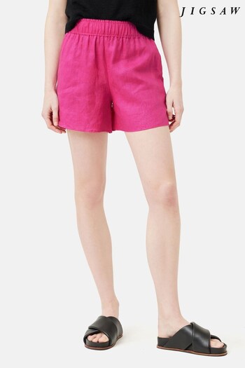 Jigsaw Pink Linen Shorts (166505) | £65