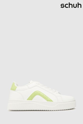 Schuh Margot White Lace Up Shoes (166705) | £35