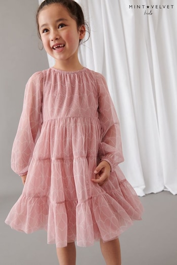 Mint Velvet Pink Heart Mesh Dress (166801) | £33 - £37