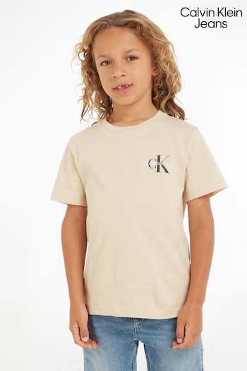 Calvin Klein Jeans Boys Natural Monogram T-Shirt (166841) | £28