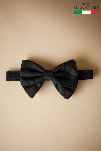 Black Signature Made In Italy Textured Bow Tie (166883) | £30