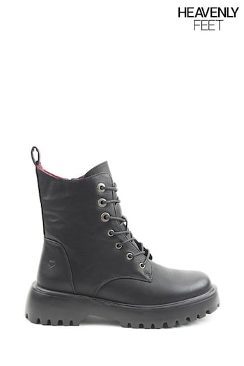 Heavenly Feet Ladies Vegan Friendly Black Mid Boots jessica (167074) | £68