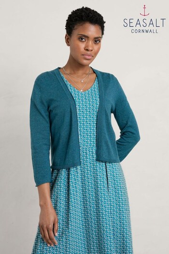 Seasalt Cornwall Blue Vanessa Cotton Cardigan (167821) | £45