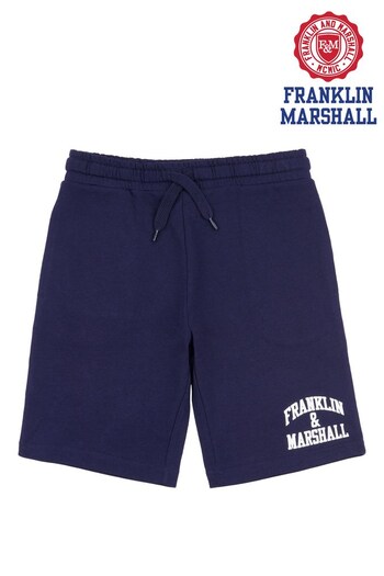 Franklin & Marshall Blue Arch Letter Shorts (167966) | £25