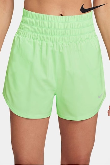 Nike Green Dri-FIT One Ultra High Waisted 3 Brief Lined Shorts (168072) | £38