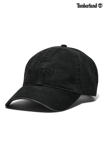 Timberland TB0A41A1V131 Cooper Hill Cotton Canvas Black Baseball Hat (168093) | £30