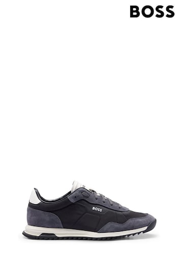 BOSS Black Mixed Material Trainers With Low Profile (168201) | £169