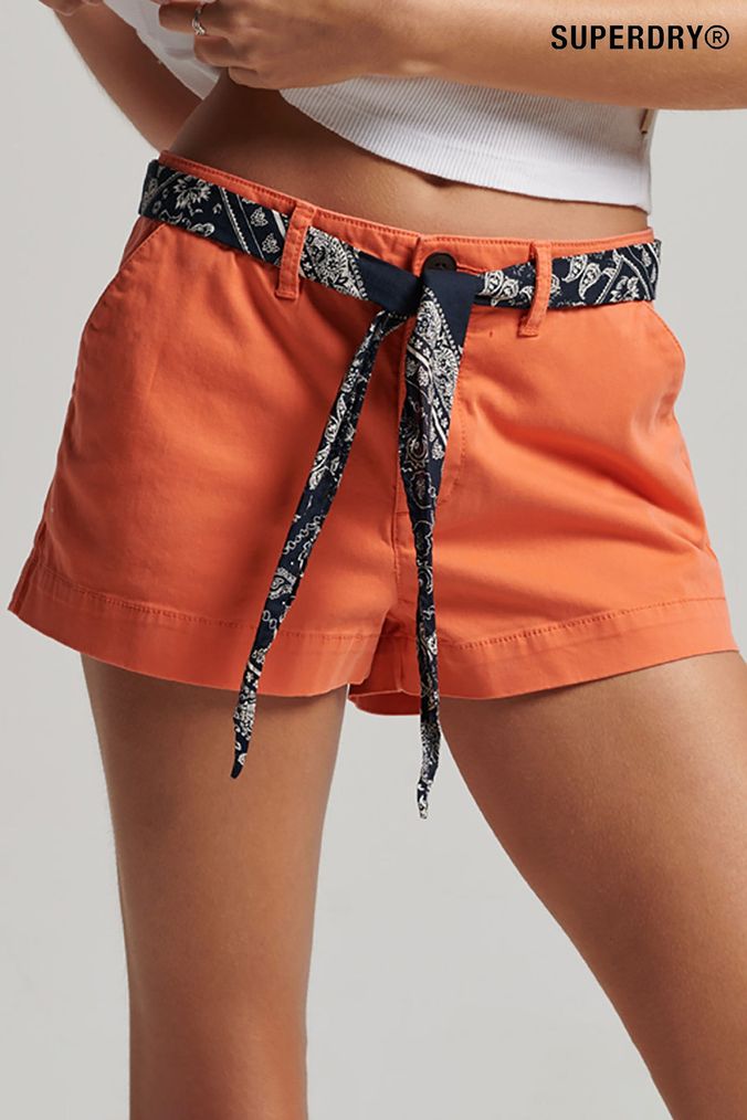 Skechers shorts hot sale womens orange