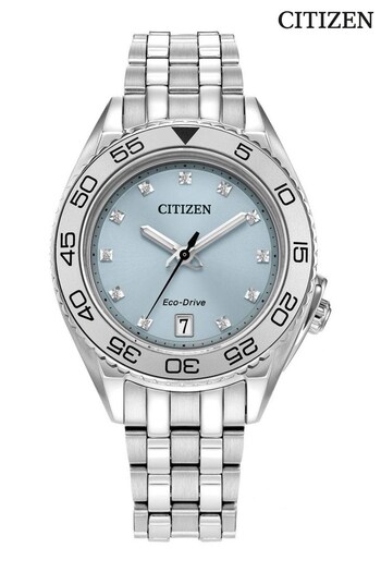 Citizen Ladies Silver Tone Eco-Drive Bracelet Dress Watch (168283) | £399