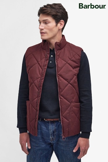 Barbour® Brick Red Lindale Quilted Gilet (168396) | £129