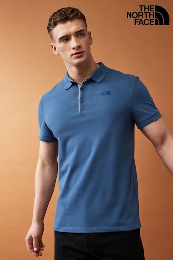 Core Long-Sleeve polo logo-tape shirt Blue Premium Pique Polo logo-tape Shirt (168428) | £48