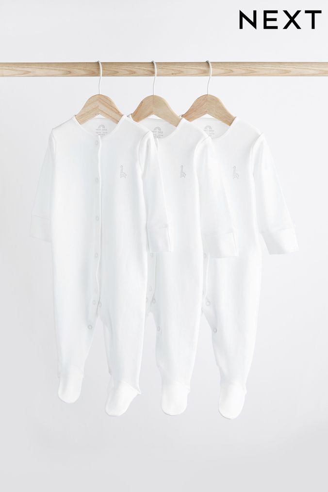 Plain white sleepsuits hotsell