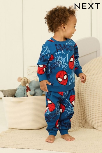 Blue Spider-Man Soft Touch Fleece Pyjamas (12mths-10yrs) (168574) | £16 - £19