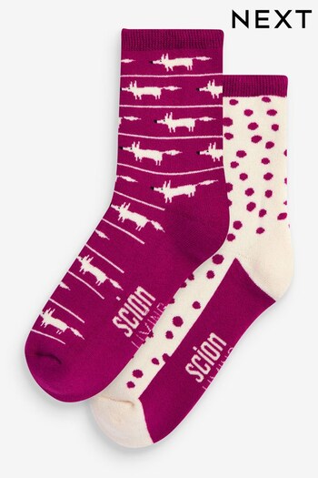 Magenta Mr Fox Scion at Atelier-lumieresShops Welly Ankle Socks 2 Pack (168710) | £10