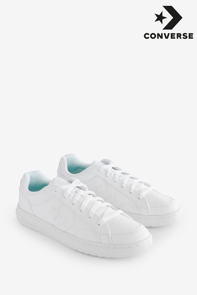 Converse one star clearance triple leather white sneakers