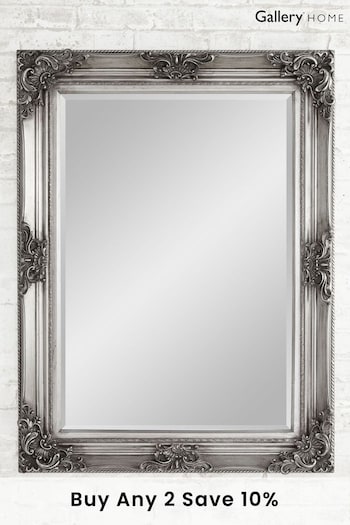 Gallery Home Pewter Grey Isabella Over Mantel Mirror by Gallery (169679) | £199