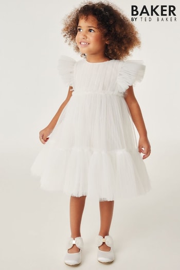 Baker by Ted Baker Ivory Tulle Occasion Dress (169918) | £62 - £65