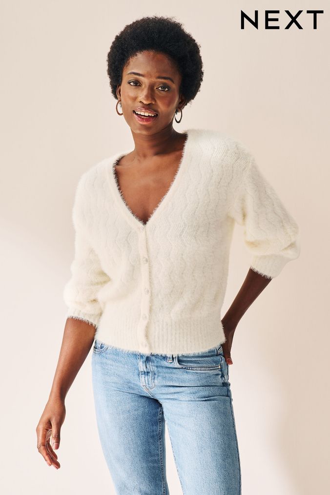 Girls fluffy cardigans shop