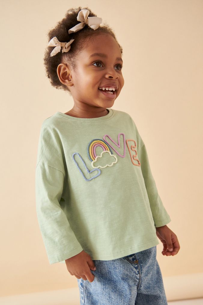 Girls Green T Shirts Green Graphic Plain T Shirts For Girls Next