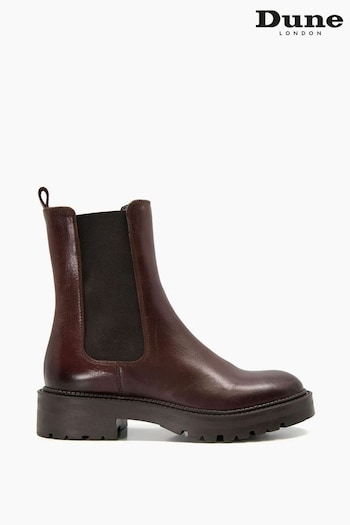 Dune London Picture Brown Boots (16N376) | £160
