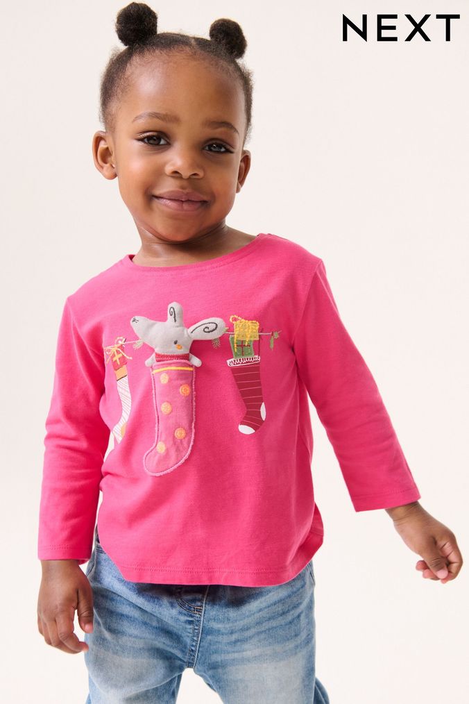 Girls christmas tops top