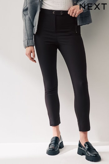 Black Zipped Detail Skinny Trousers Graphic (170295) | £32
