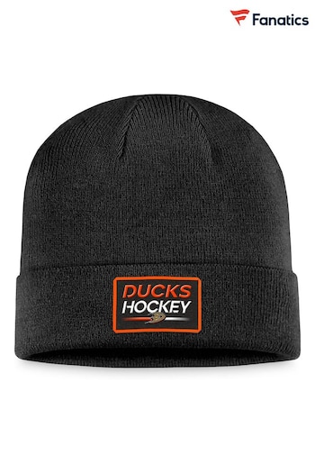 Fanatics NHL Anaheim Ducks Authentic Pro Prime Cuffed Black Beanie Unisex (170597) | £25