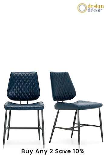 Design Décor Blue Set of 2 Carson Dining Chairs (170628) | £285