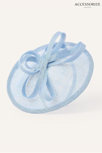 Accessorize Blue Katie Bow Disc Sinamay Band Fascinator (170796) | £45
