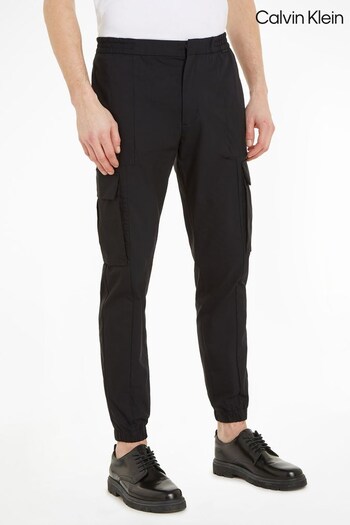 Calvin Klein Tech Cotton Stretch Black Cargo Trousers (170904) | £160