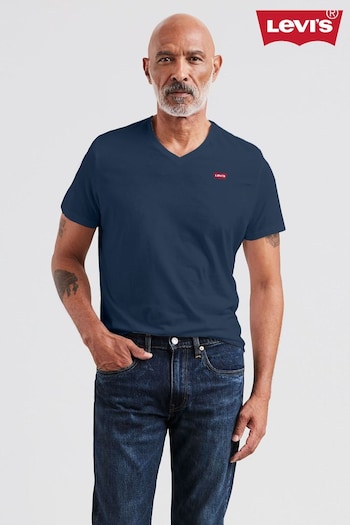 Levi's® Blue Original Housemark V-Neck T-Shirt (170910) | £25