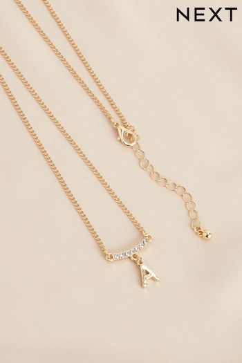 Gold Tone A Initial Necklace (170973) | £6
