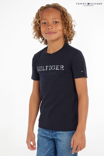 Tommy Hilfiger Boys Blue Logo T-Shirt (170986) | £26 - £29
