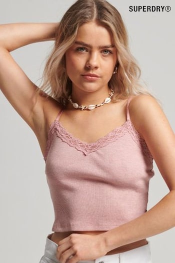 Superdry Pink Relaxed Stripe Cami Top (171067) | £18