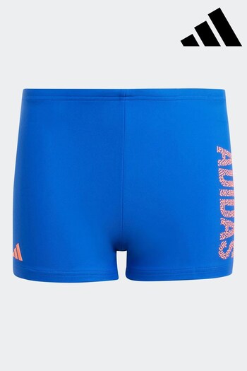 adidas cream Blue Blue Logo Swim Shorts (171392) | £18