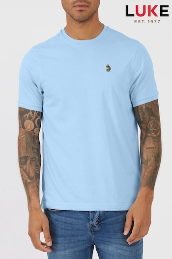 Luke 1977 Sky Blue Traff Core Crew T-Shirt (171409) | £30