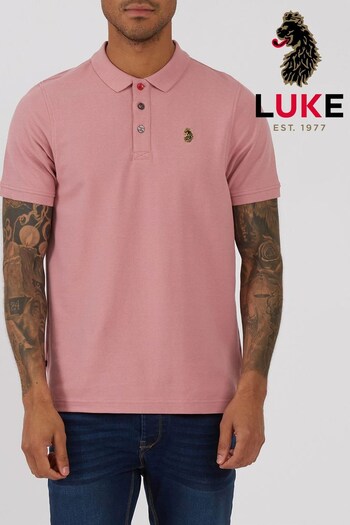 Luke 1977 Pink New Mead Vintage Sport Core Polo Shirt (171429) | £50