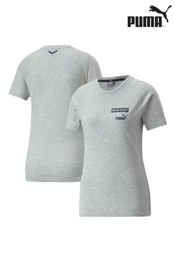 Puma pary Grey Manchester City Casuals T-Shirt (171704) | £30