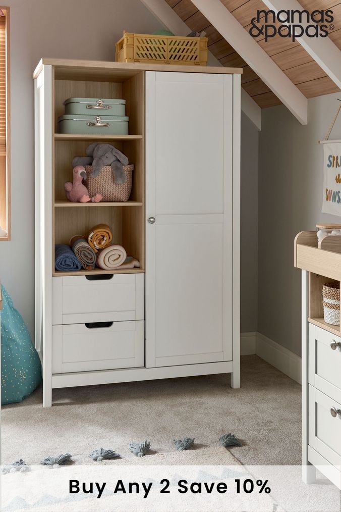 Baby deals wardrobe grey