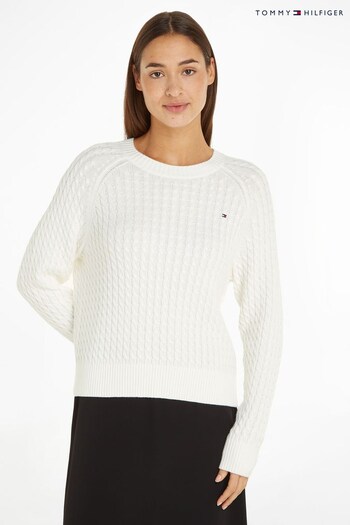 Tommy Hilfiger Mini Cream Cable Knit Sweater (171774) | £140