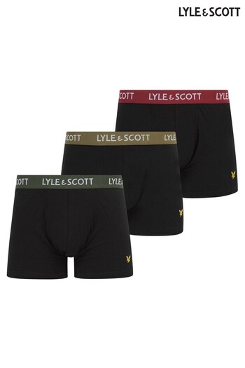 Lyle & Scott Barclay Underwear Black Trunks 3 Pack (172145) | £31